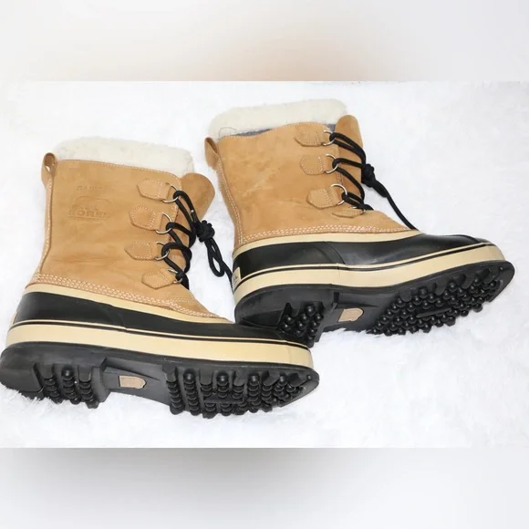 Sorel Caribou Waterproof Nubuck NM1000-281 Winter Snow Boots Adult Men's Size 9